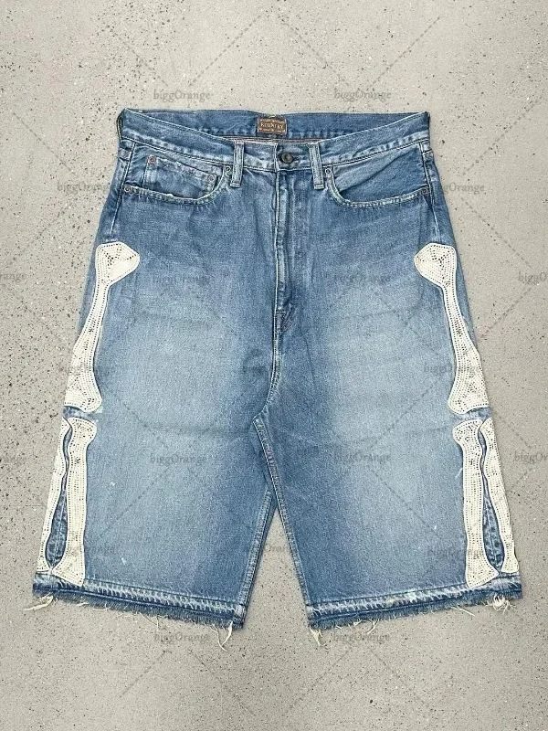Street Fashion Jeans Women - Винтажные джинсовые шорты Deeptown Y2K в