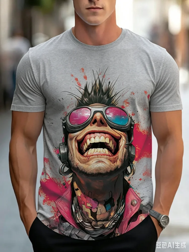 Street Fashion For Short Guys - Модная крутая футболка с ярким принтом