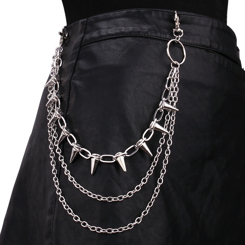 Street Fashion Necklace - Хип-хоп, панк-рок, металлические брюки, поясная цепочка