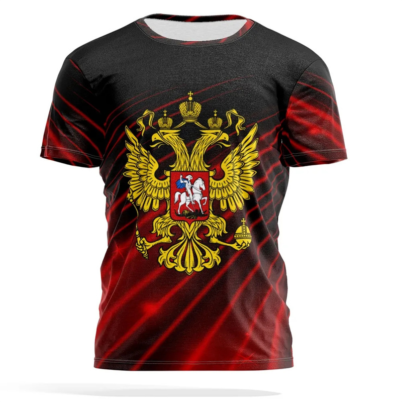 Street Fashion Russia - Футболка с принтом российского национального герба