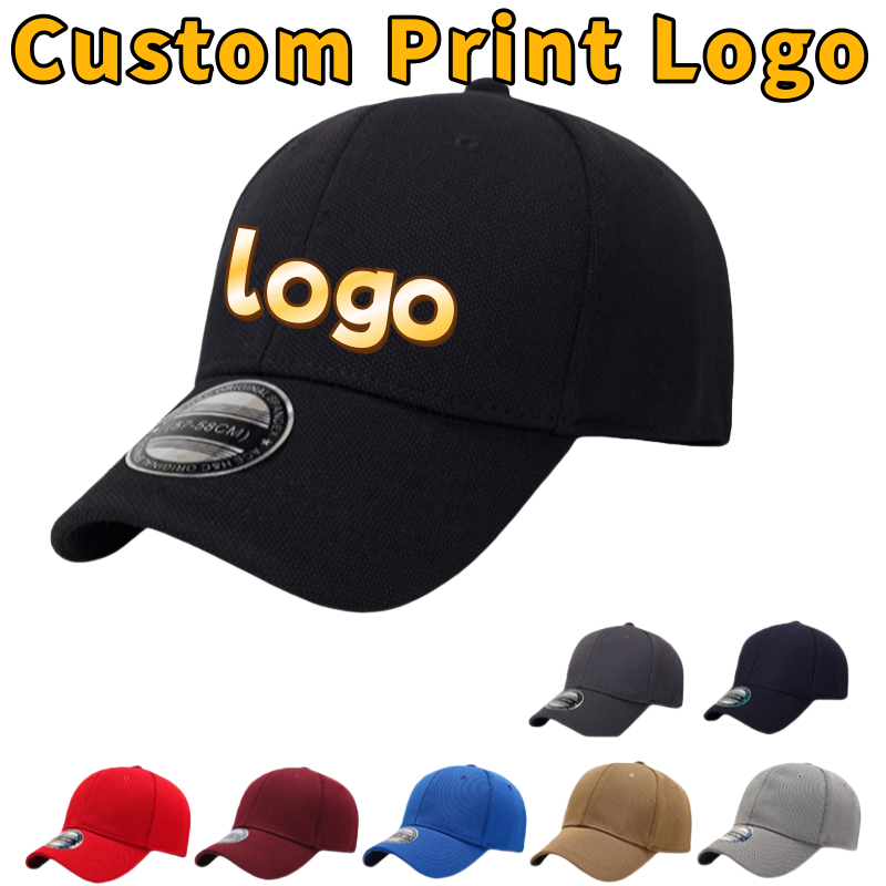 Baseball Cap Fitted - Бейсболки с индивидуальным принтом логотипа, полностью