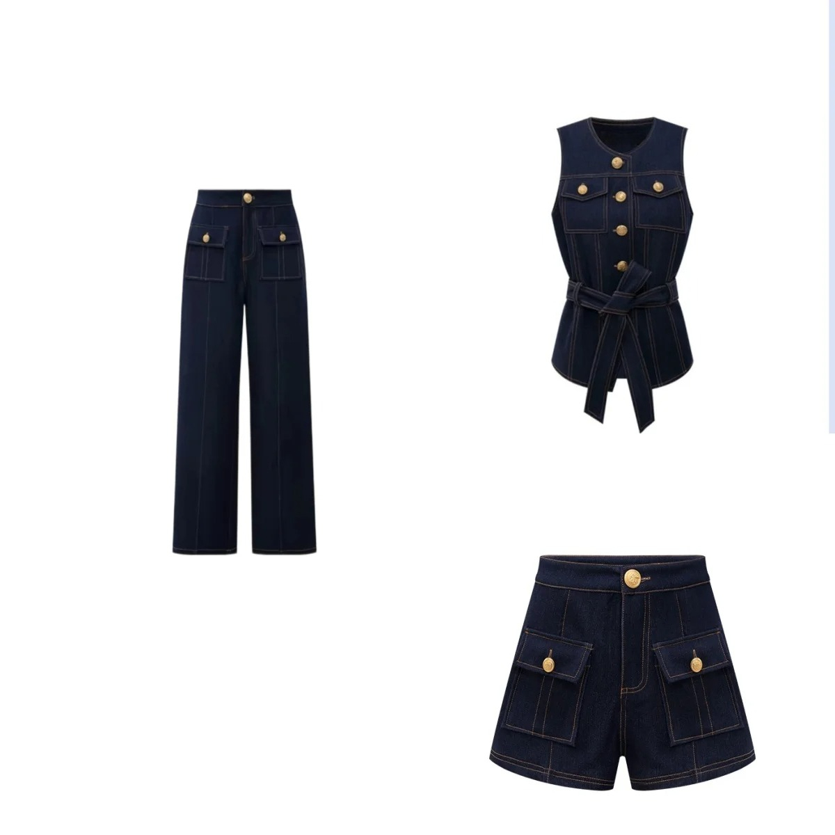 Street Fashion Jeans Women - Модный костюм Y2K 2026: джинсовый жилет,
