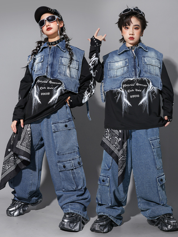 Street Fashion Jeans Women - Детская одежда в стиле хип-хоп: джинсовая