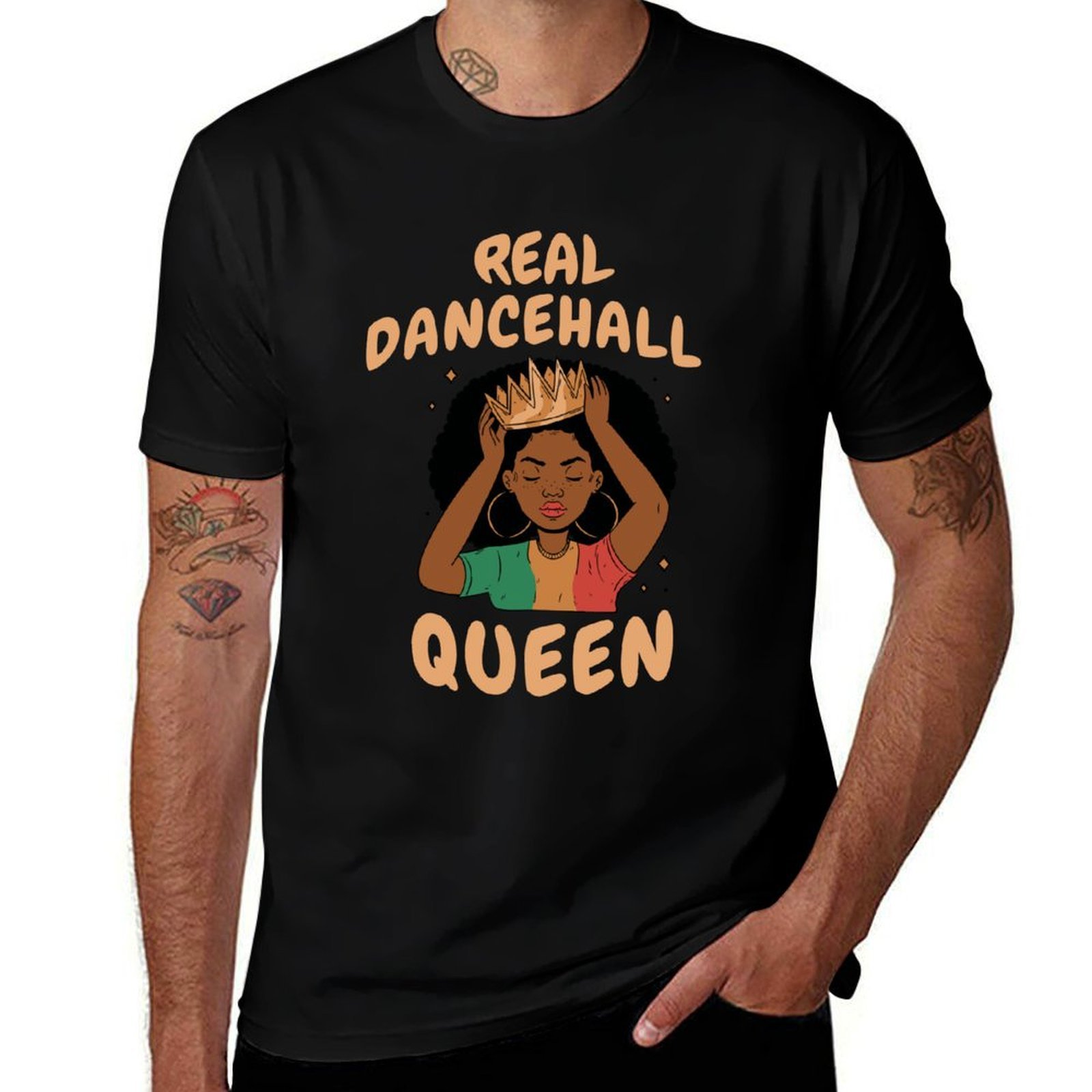 Queen Street Fashion - Футболка Real Dancehall Queen, уличная мода,