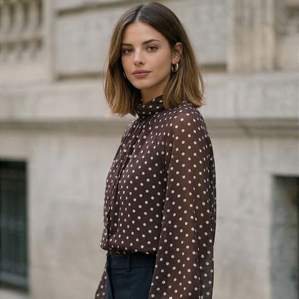 Блузка с длинным рукавом в гор – обзор и цена Street Fashion Necklace