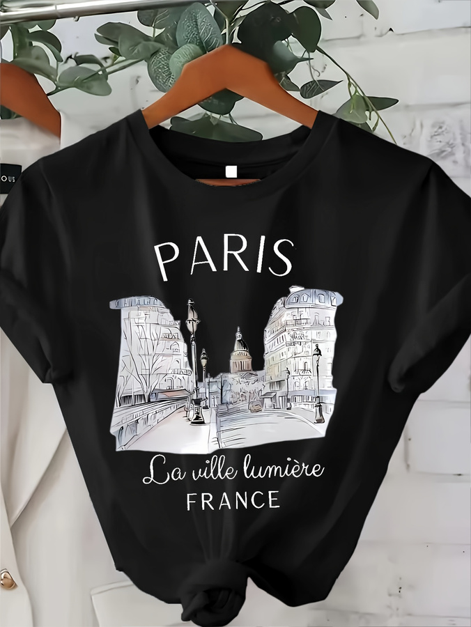 Женская футболка с принтом «Па – обзор и цена Street Fashion Paris 2025 Trends