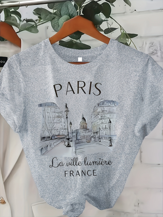 Женская футболка с принтом «Па – обзор и цена Street Fashion Paris 2025 Trends
